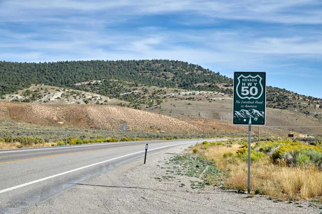 US-50 through Nevada
